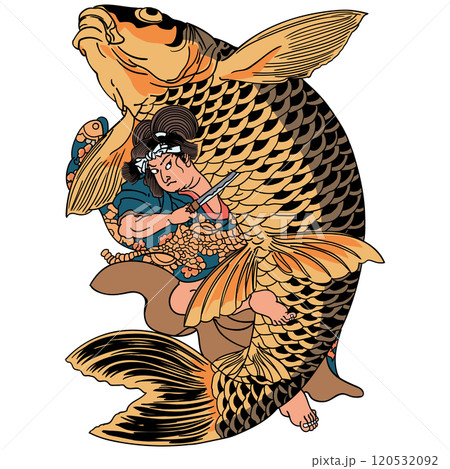 稚立功名鑑 鬼若丸-歌川国芳のイラスト素材 [120532092] - PIXTA