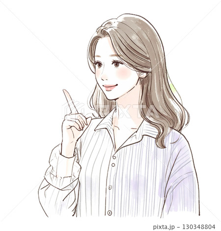 水彩画・手描き風の女性・女の子のイラスト素材のイラスト素材