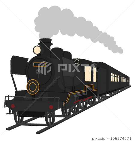 SL 蒸気機関車 煙 ベクターのイラスト素材 - PIXTA