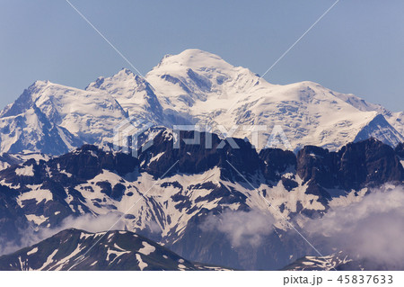 モンブラン 山の写真素材 - PIXTA