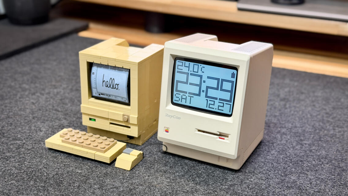 RayCue Maclock – Macintosh Plus を彷彿させるデジタル置き時計