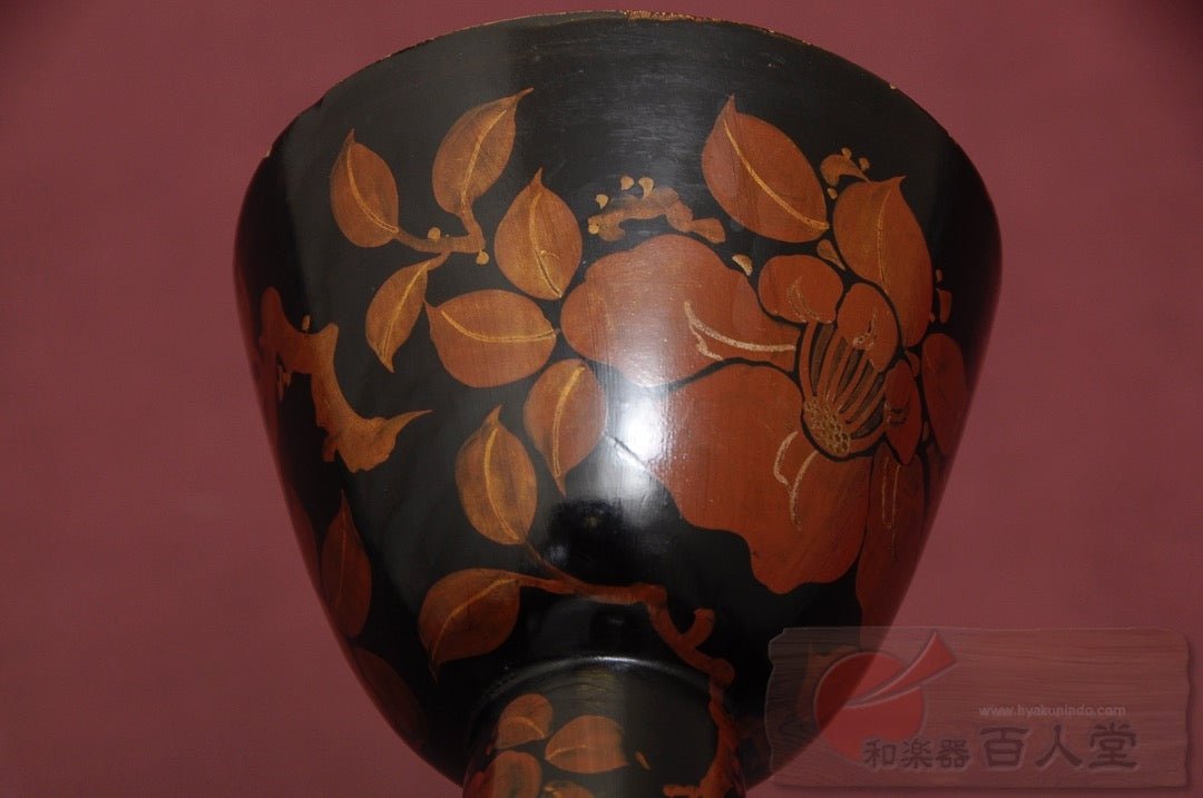 小鼓胴 牡丹蒔絵