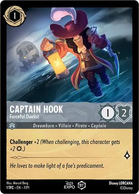 Captain Hook - Forceful Duelist - D23 Promos - Disney Lorcana