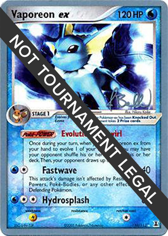 Vaporeon ex - 2006 (Jimmy Ballard) - World Championship Decks