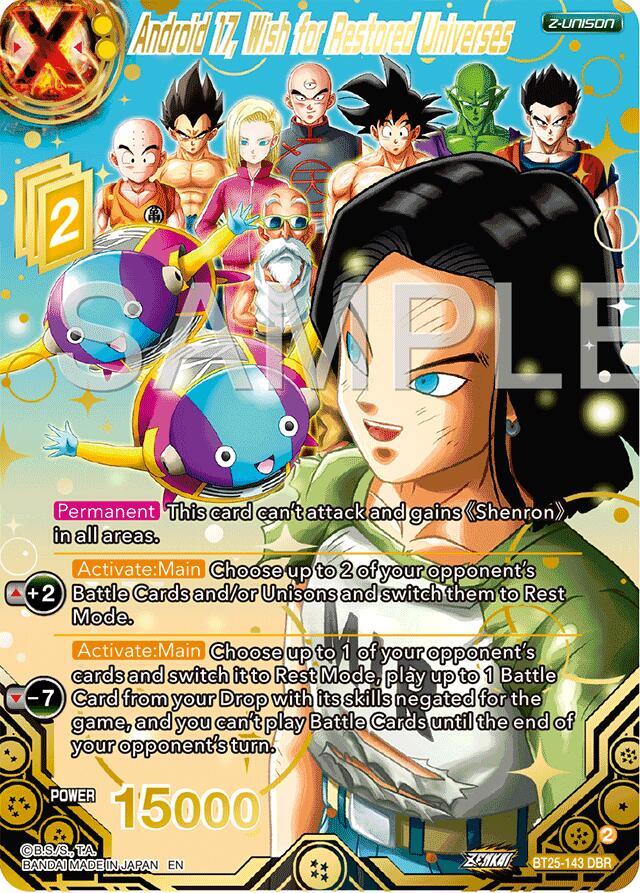 Android 17, Wish for Restored Universes (DBR) - Legend of the