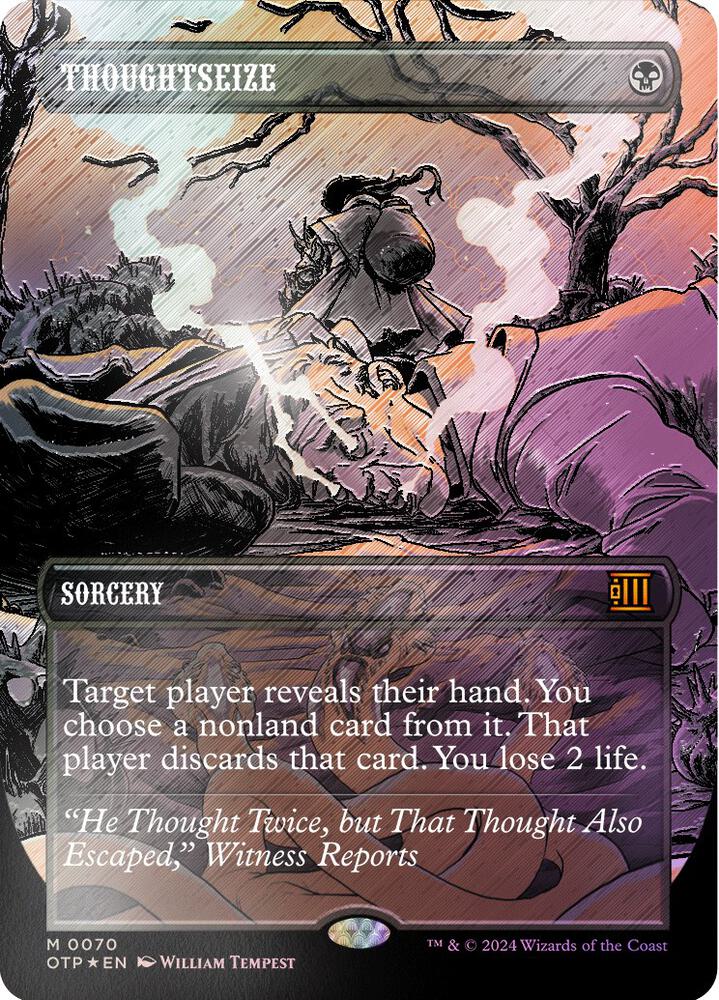 Thoughtseize (Textured Foil) - Outlaws of Thunder Junction