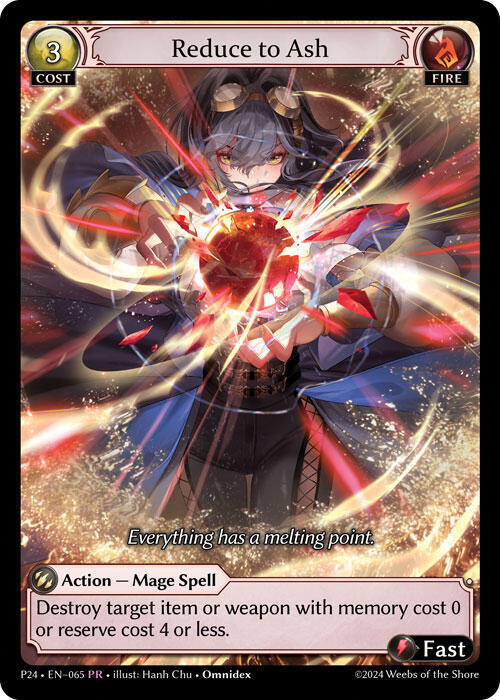 Reduce to Ash - Promotional Cards - Grand Archive TCG - TCGplayer.com