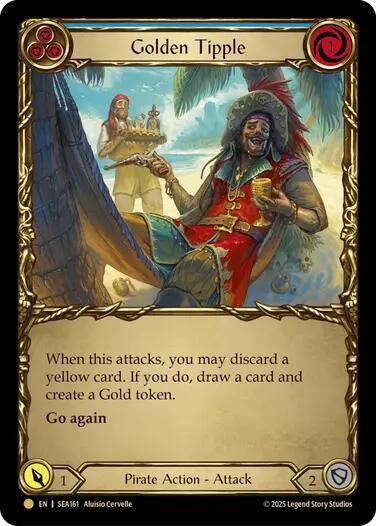 Golden Tipple (Blue) (Treasure) - High Seas - Flesh and Blood TCG