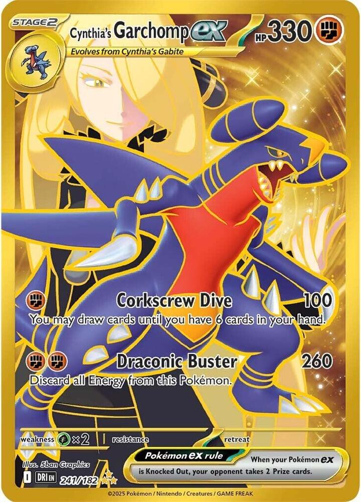 Cynthia's Garchomp ex - 241/182 - SV10: Destined Rivals - Pokemon