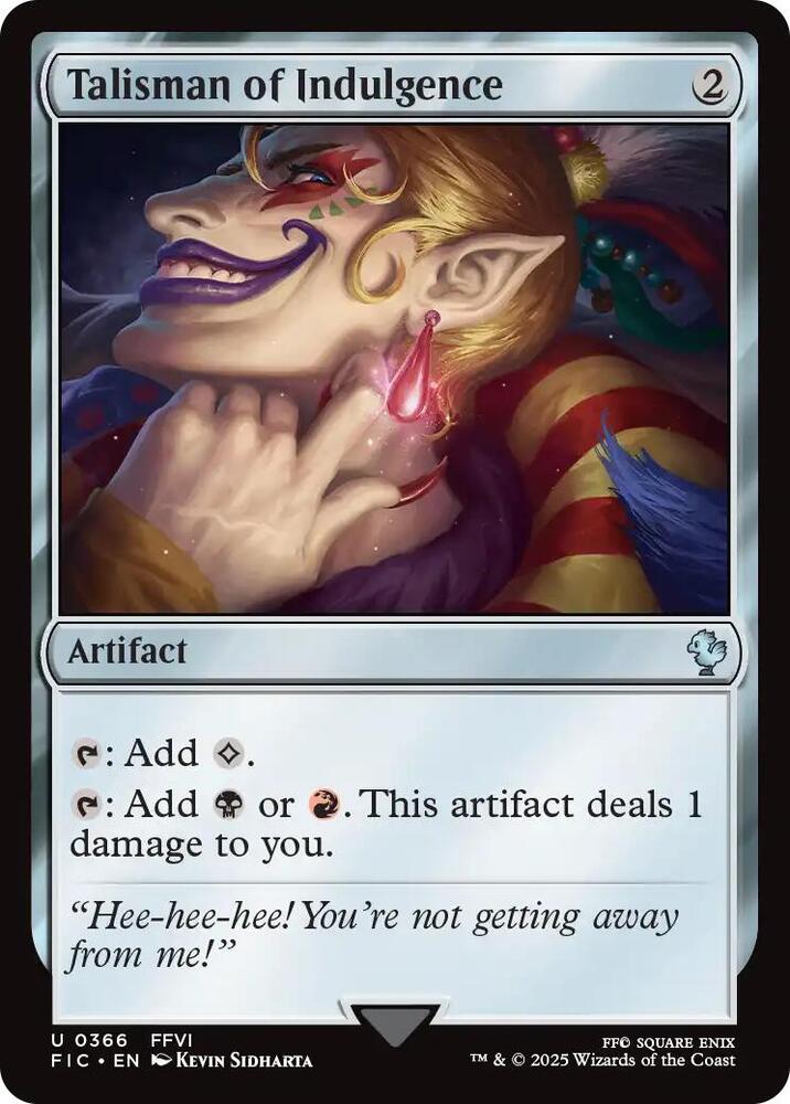 Talisman of Indulgence (Surge Foil) - Commander: FINAL FANTASY