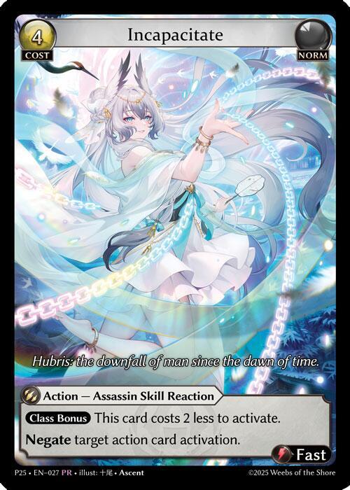 Incapacitate (027) - Promotional Cards - Grand Archive TCG