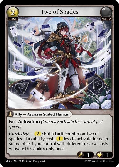 Two of Spades - Distorted Reflections - Grand Archive TCG