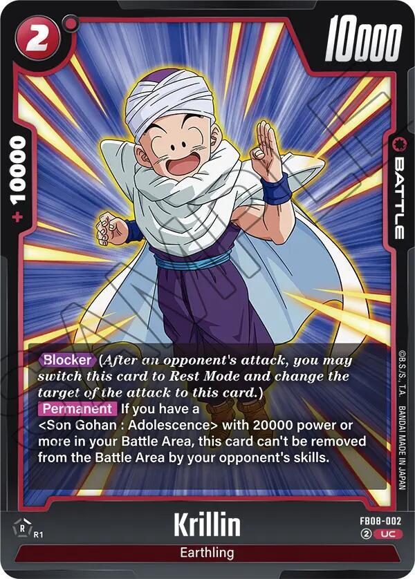Krillin - FB08-002 - Saiyan's Pride - Dragon Ball Super: Fusion