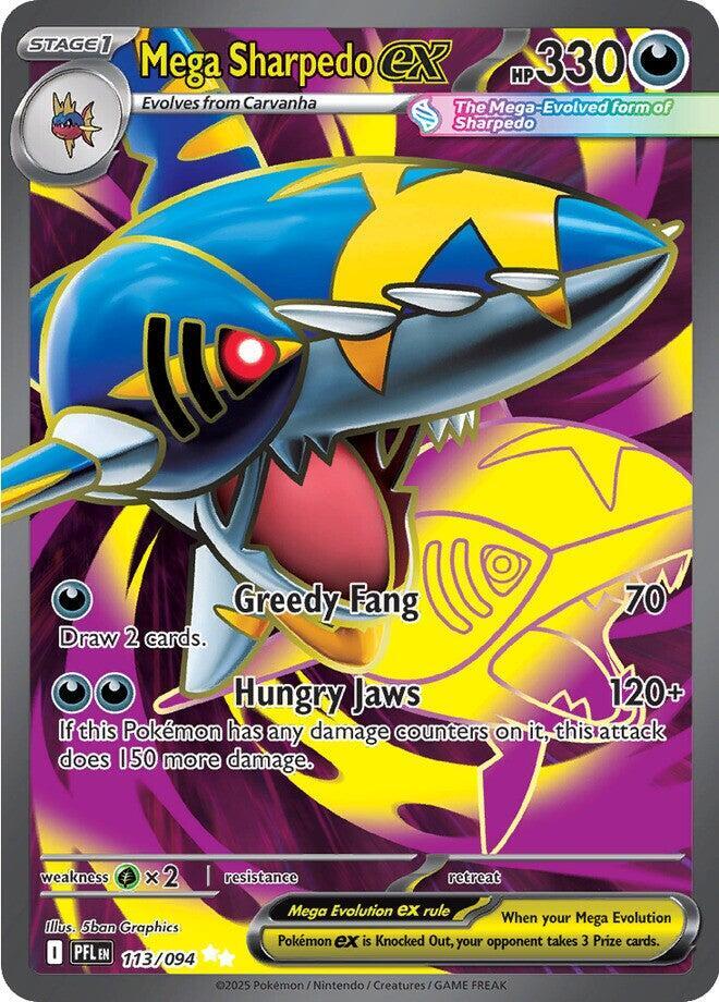 Mega Sharpedo ex - 113/094 - ME02: Phantasmal Flames - Pokemon