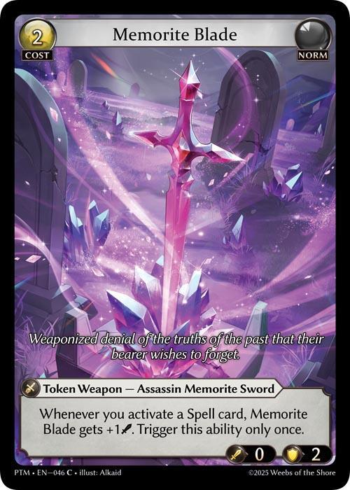 Memorite Blade (Curio Foil) - Phantom Monarchs - Grand Archive TCG