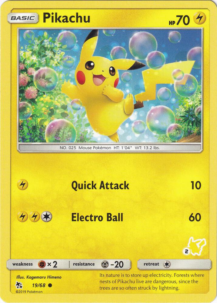 Pikachu - 19/68 (#2 Pikachu Stamped) - Battle Academy - Pokemon