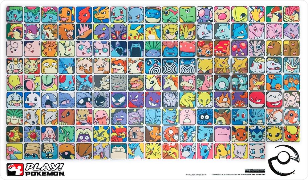 Play! Pokemon Professor Program Kanto Playmat - White - Pokemon