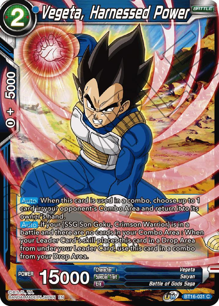 Vegeta, Harnessed Power - Realm of the Gods - Dragon Ball Super