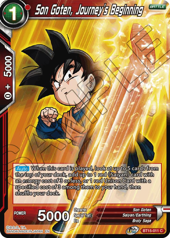 Son Goten, Journey's Beginning - Saiyan Showdown - Dragon Ball