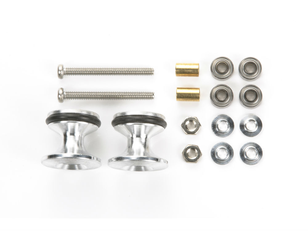 GP.418 ゴムリング付 2段アルミローラーセット （13-12mm）: ミニ四駆