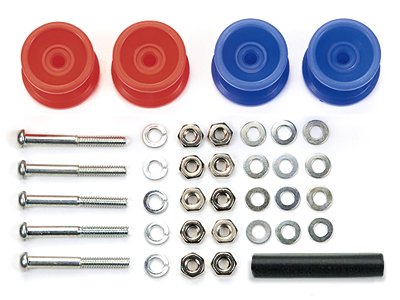 GP.457 2段低摩擦プラローラーセット（赤・青13-12mm）: ミニ四駆
