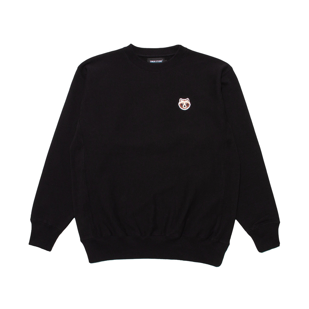 TANUKI Wappen Heavy Weight Sweat Crew Neck (裏起毛) - Black