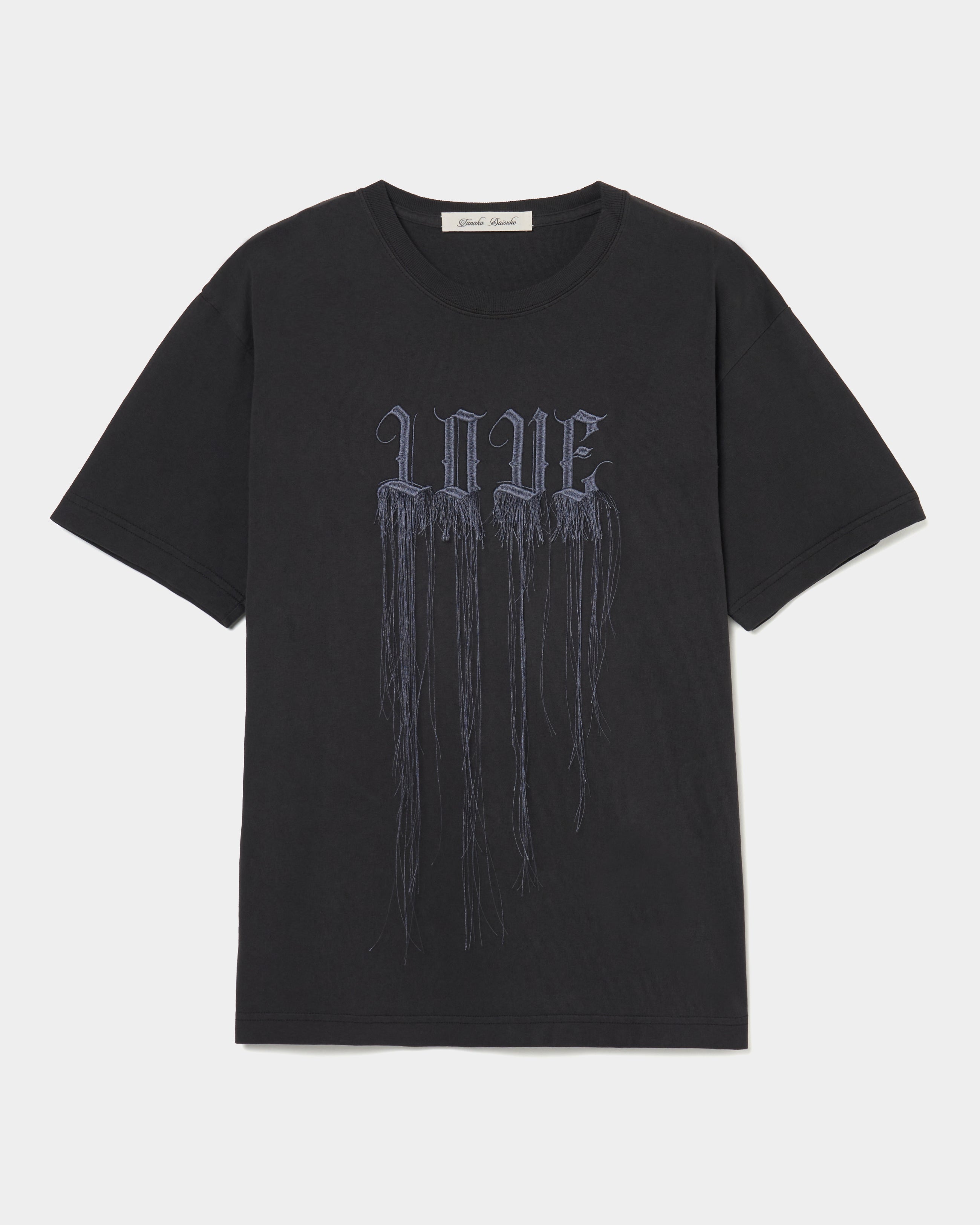 タナカダイスケ|fringe LOVE pigment T-shirt Black – tanakadaisuke