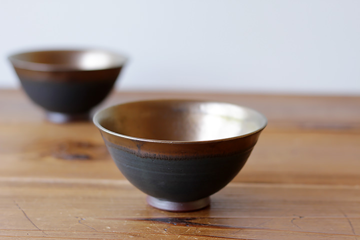 直作窯】飯碗/金彩/黒 | 【丹波のイロドリ】丹波焼(陶器)の公式通販