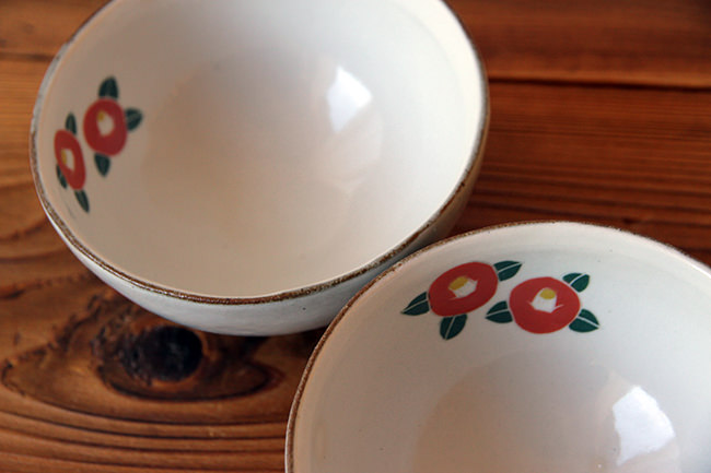 末晴窯】飯碗/赤椿/（径 12cm） | 【丹波のイロドリ】丹波焼(陶器)の