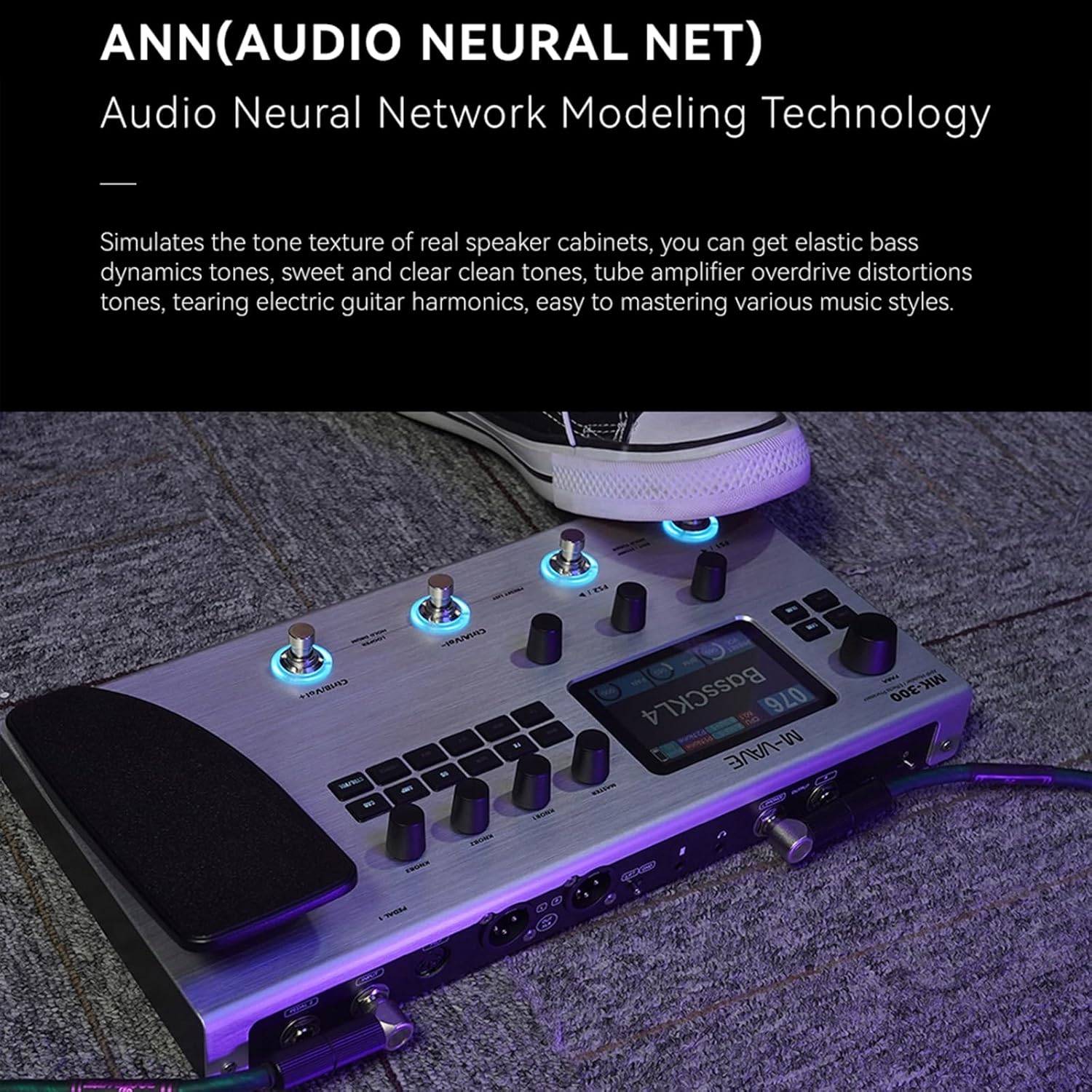 M-VAVE MK-300 Guitar/Bass Multi-Effects Processor TANK-G Pedal Pro