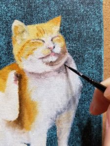 簡単！猫の描き方】油絵なのに超シンプルな猫の描き方を解説 | 猫絵