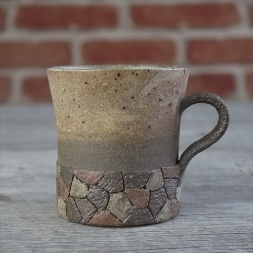 笠間焼 / hinakari / マグカップ / 石垣 / 8.0 × 8.4cm【受注販売