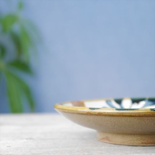 沖縄/やちむん/陶眞窯/5寸皿/ゴスアメ唐草/Φ16 X H3 - テーブルライフ