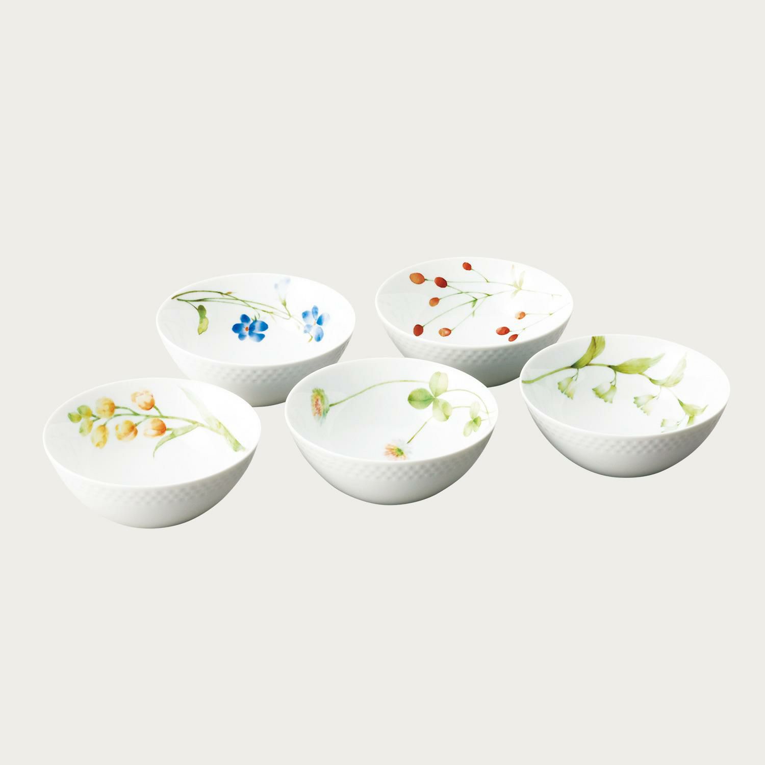 あづまの路 14cmボウルセット(5個)(絵変り) | ノリタケ食器公式