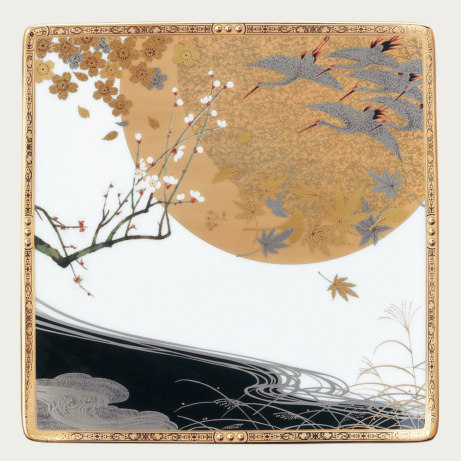 四季彩舞曲 21cmスクエアプレート揃(絵変り6枚) | ノリタケ食器公式