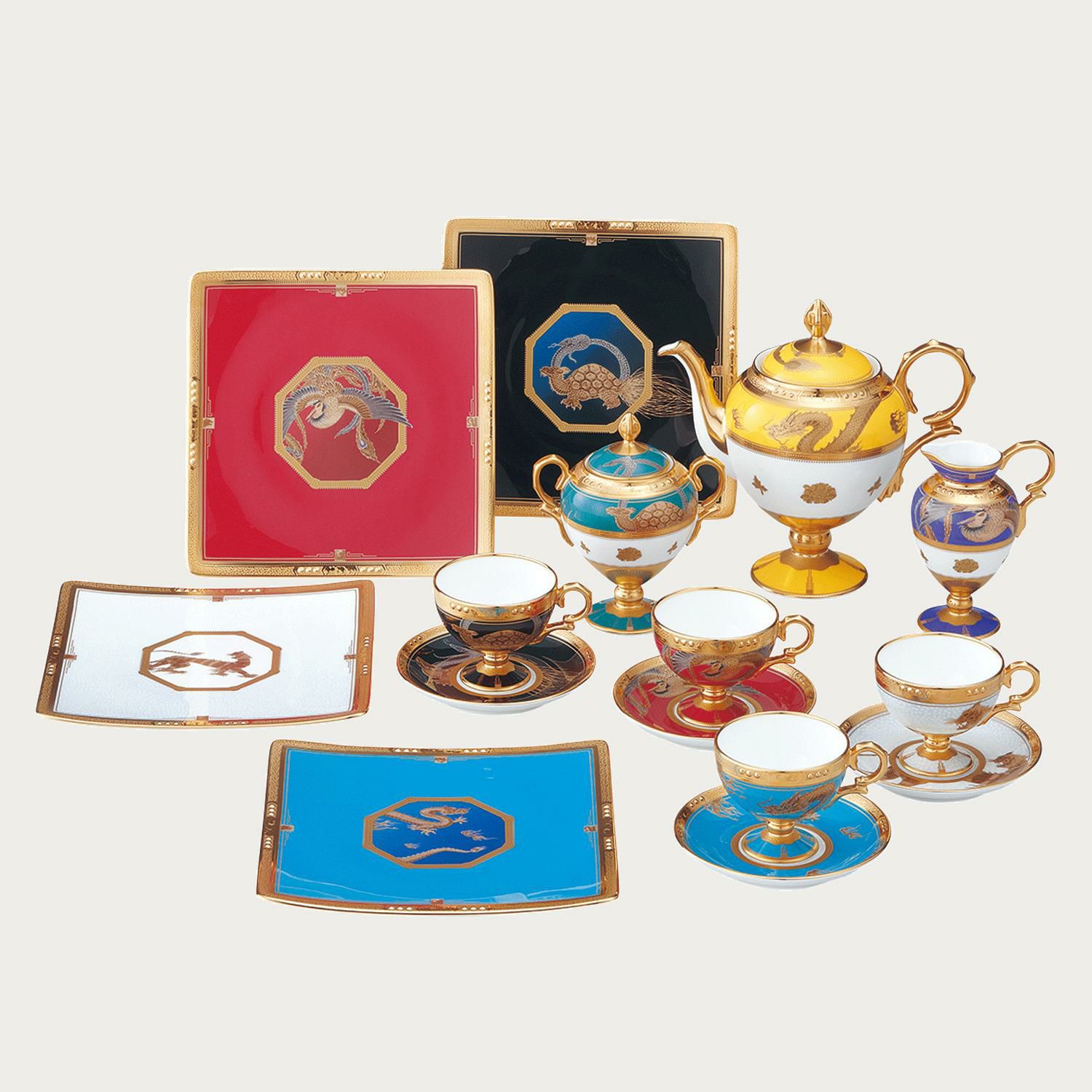 受注後3～5ヶ月でお届け】四神 17pcティーセット（絵変り） | ノリタケ