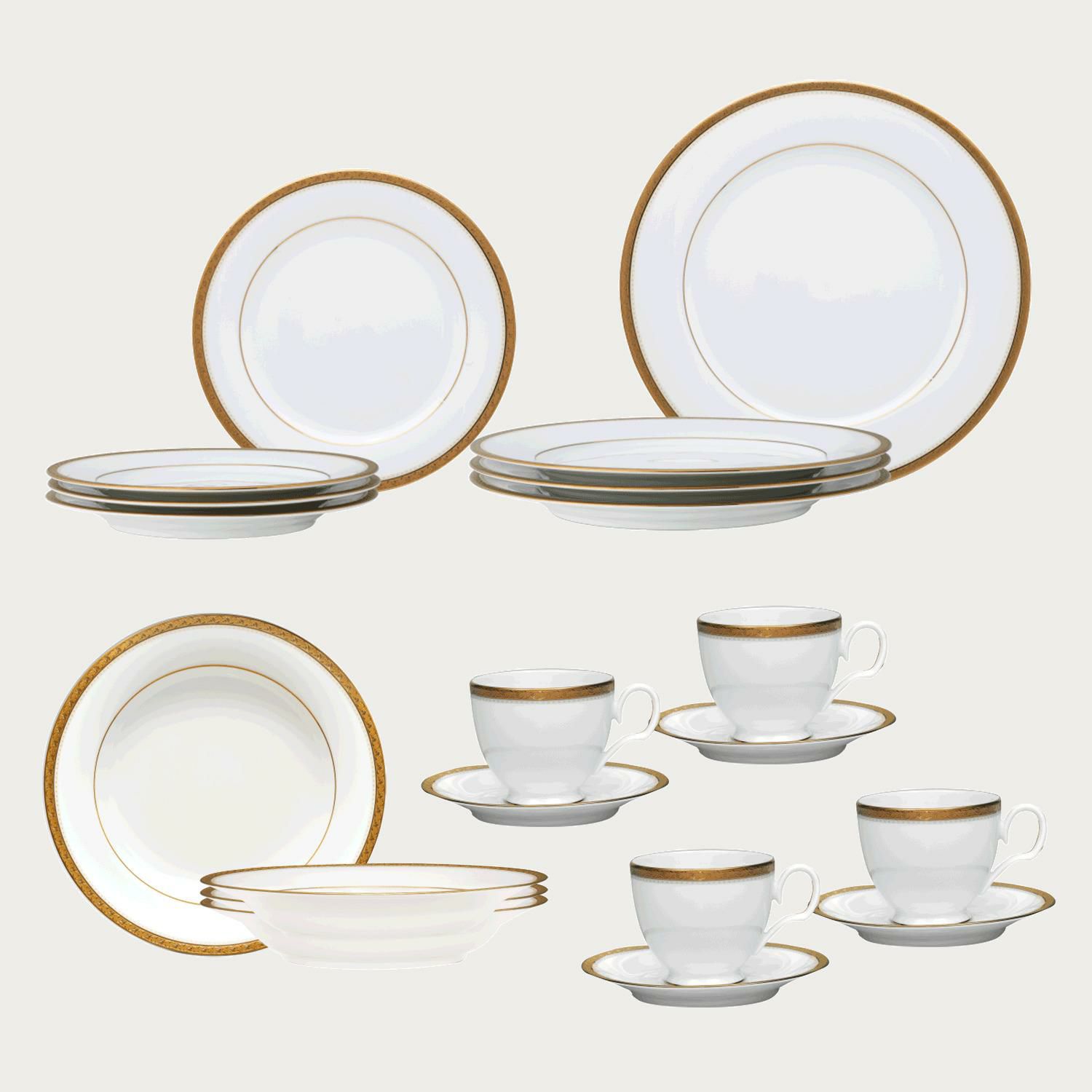 □特別価格□クレストウッドプラチナ 20PCセット | ノリタケ食器公式