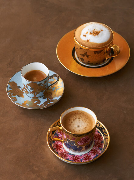 オマージュ コレクション コーヒーカップ&ソーサー(雲母金彩花文