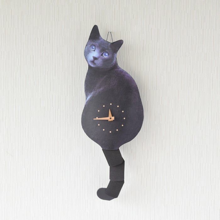 猫のしっぽをふる時計（猫時計） 藤井啓太郎 藤井 啓太郎 猫時計 茶
