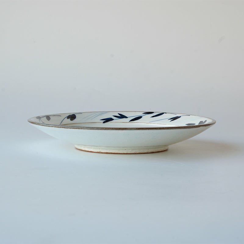 いろどり 粉引染花 おいしい器 いろどり 粉引 中皿（染花）〈1枚