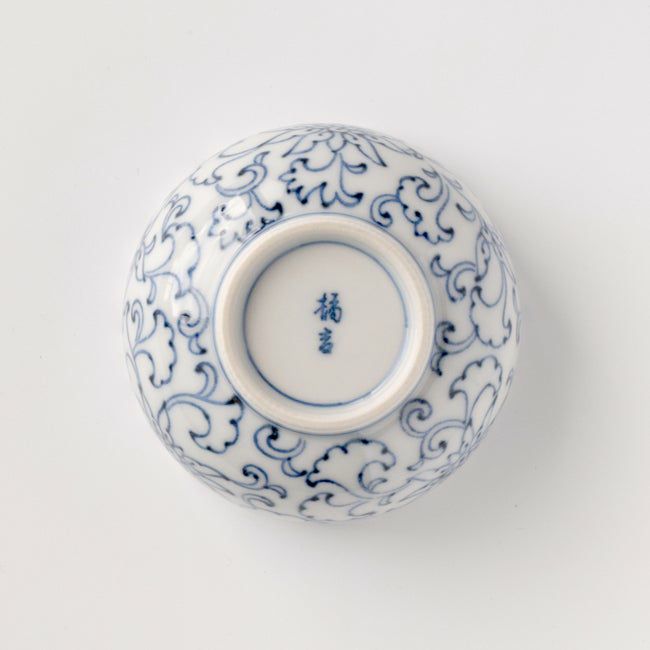 京唐草（きょうからくさ） 京唐草 お茶呑茶碗（桐箱入）〈5客〉 瀬戸焼