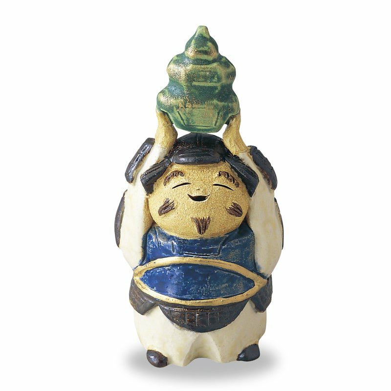 縁起かつぎ 七福神 縁起かつぎ 置物（布袋さま）〈1個〉 瀬戸焼 |皿や