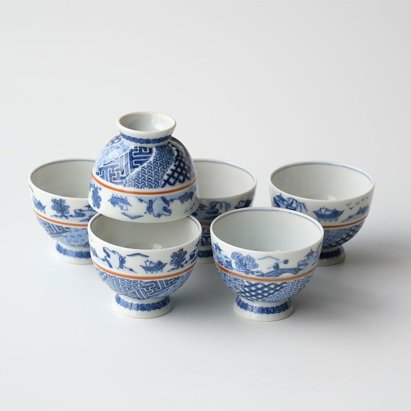 井上春峰（いのうえしゅんほう） 【井上春峰】祥瑞紋 煎茶器揃〈煎茶碗