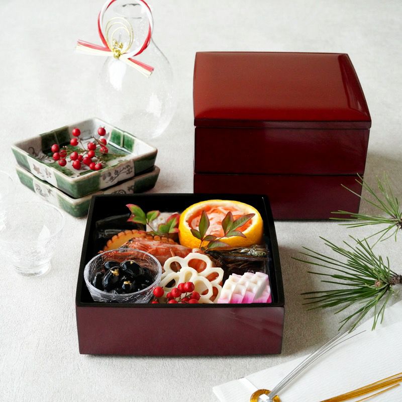 シリーズ以外・その他 5寸胴張三段重 朱内黒〈1組〉*bfh |皿や鉢など和