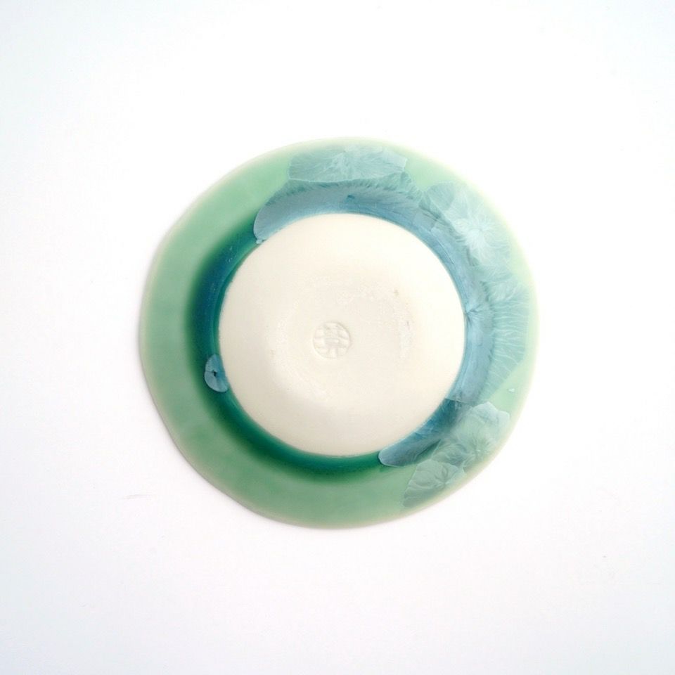 花結晶 【京焼・清水焼】花結晶 三寸皿（緑）〈1枚〉 |皿や鉢など和