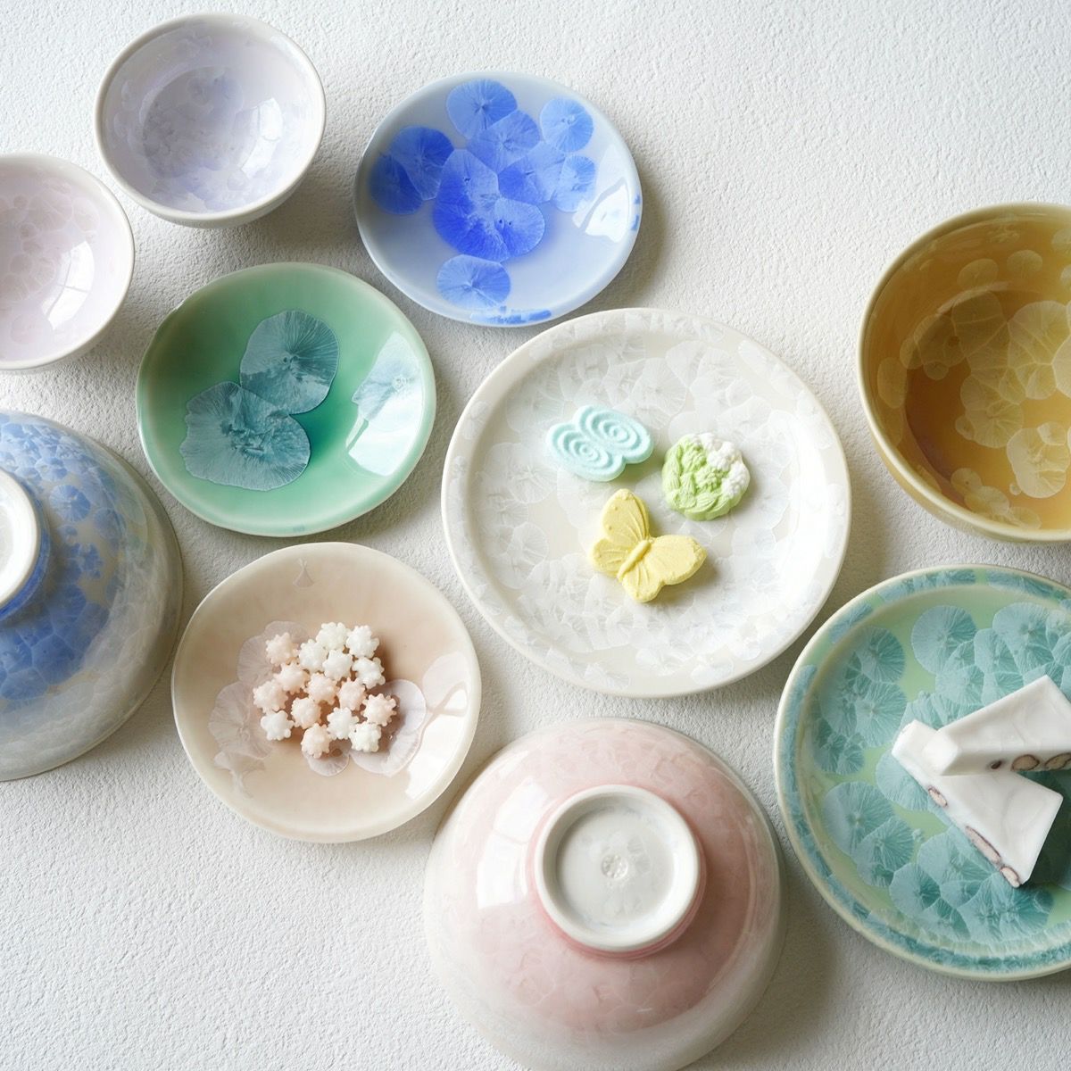 花結晶 【京焼・清水焼】花結晶 ぐい呑（紫彩）〈1個〉 |皿や鉢など和