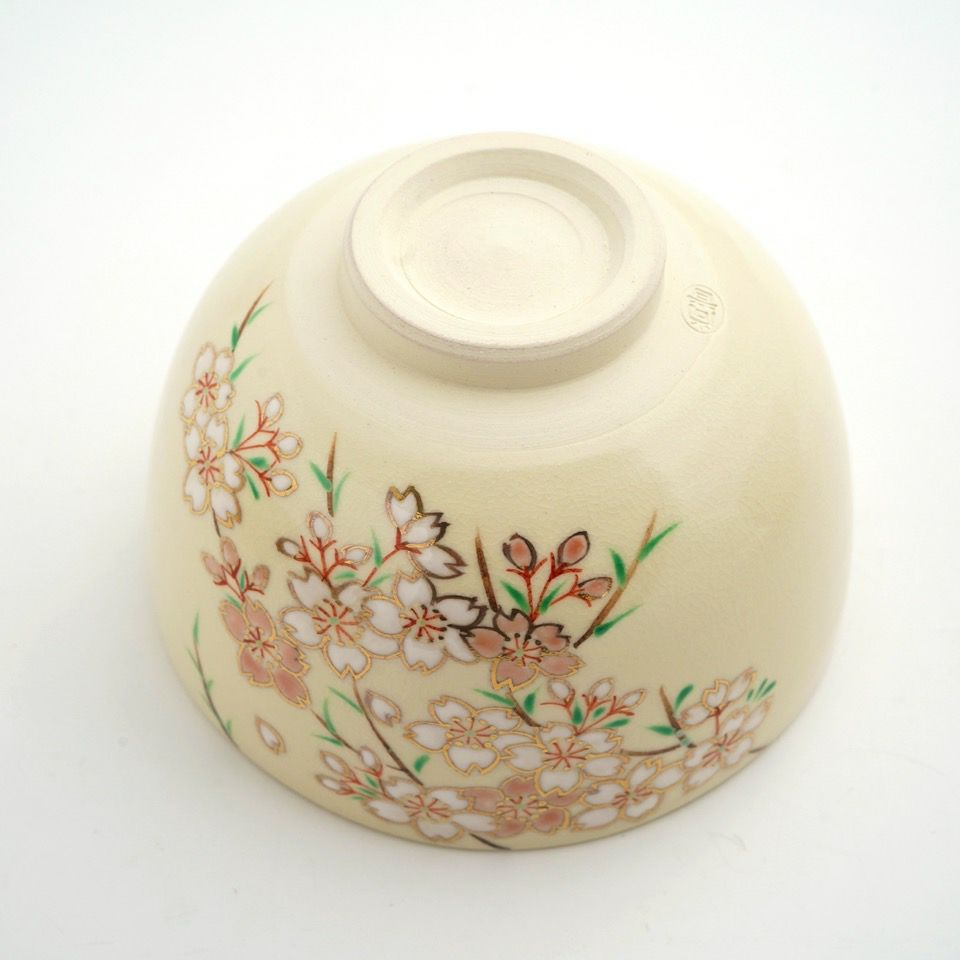 京焼・清水焼 抹茶碗 【京焼・清水焼】仁清しだれ桜 抹茶碗〈1個〉 |皿