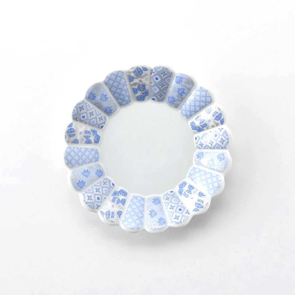 花離宮シリーズ 【波佐見焼】花離宮 15cm 丸皿（ブルー）〈1枚〉 |皿や