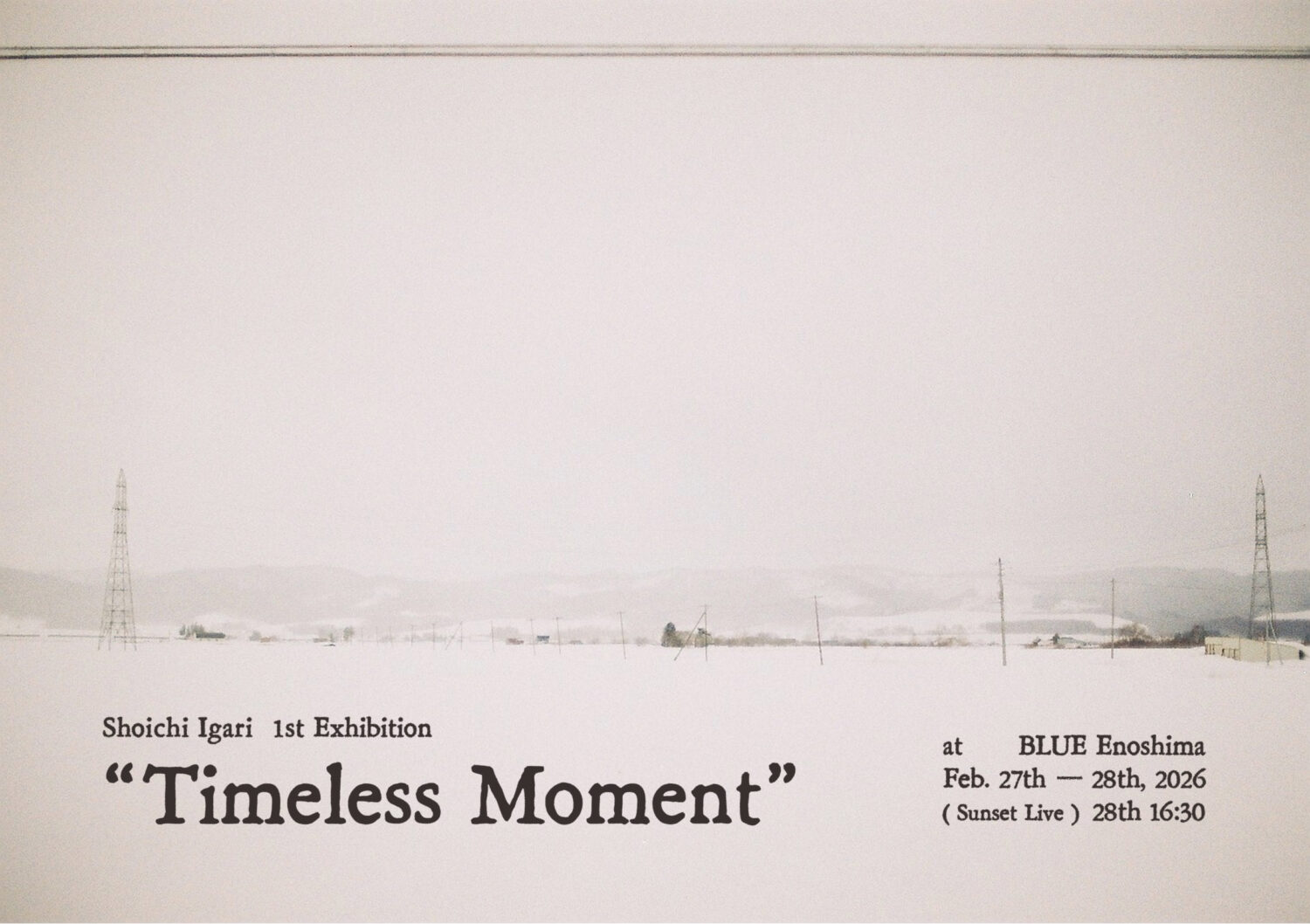 猪狩翔一初個展&ワンマンライブ“Timeless Moment”開催決定&グッズ公開
