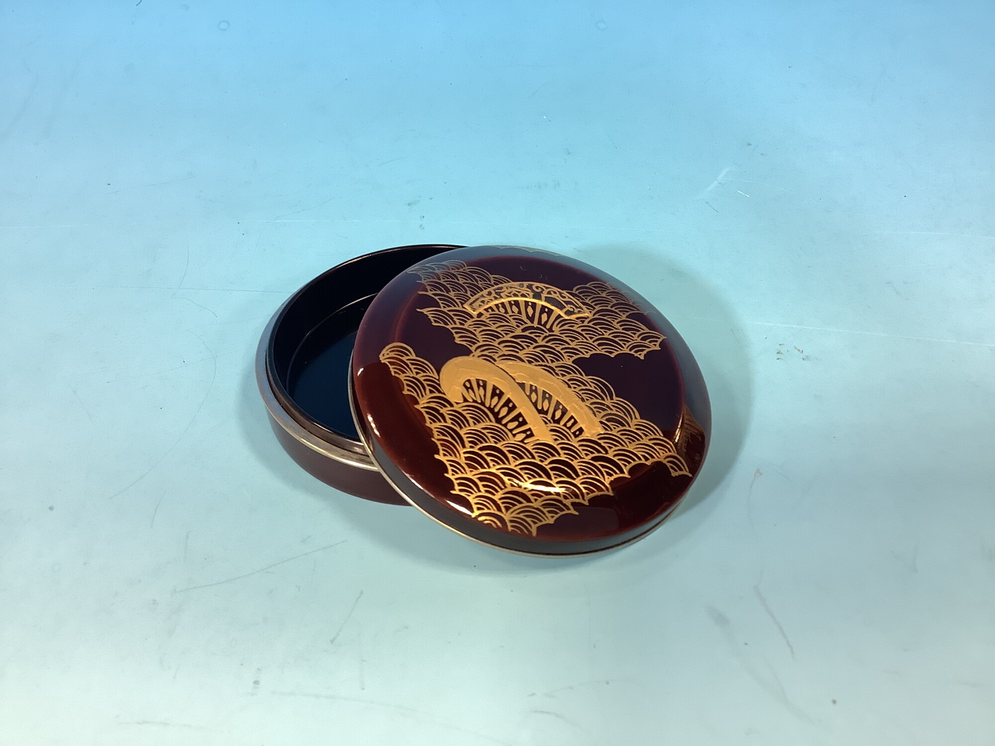 香合 源氏車蒔絵 | 泰山